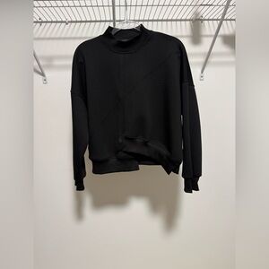 Gracia Women’s Black Mock Neck Sweatshirt